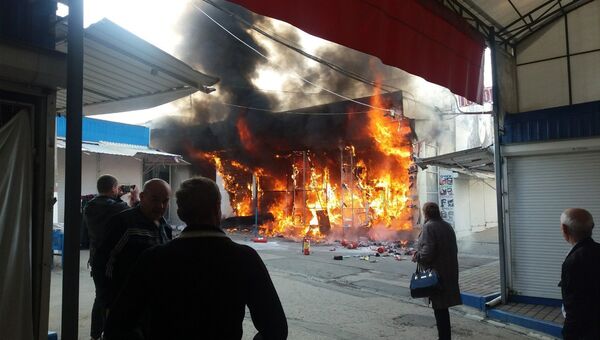 В Симферополе горели бутики у Центрального рынка