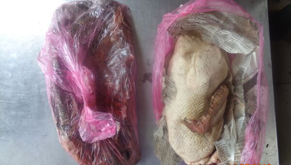 Мясо птицы, которое пытались провезти в Крым с Украины