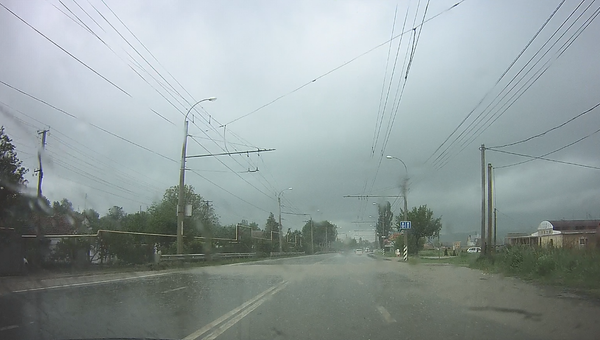 Разгул стихии на трассе Ялта - Симферополь
