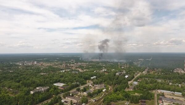 Взрывы на заводе в Дзержинске: аэросъемка с места ЧП