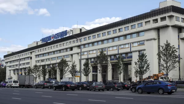 Здание МИА Россия сегодня на Зубовском бульваре в Москве.