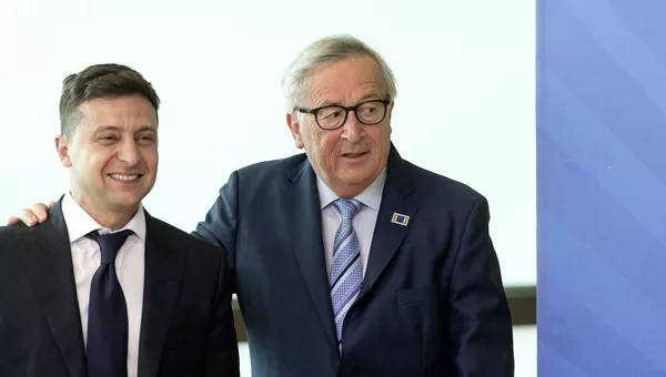 Президент Украины В. Зеленский встретился с главой ЕК в Брюсселе