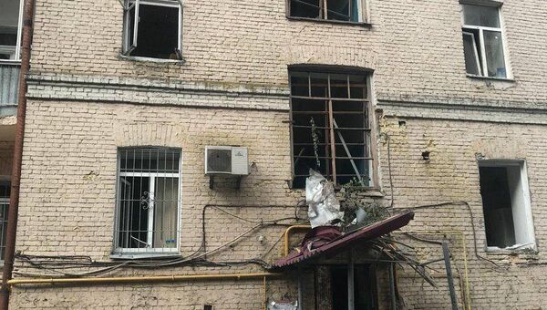 Последствия взрыва газа в гараже в центре Киева