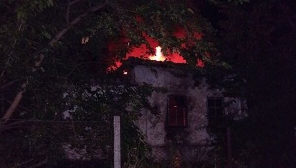 Пожар в частном доме в селе Курское