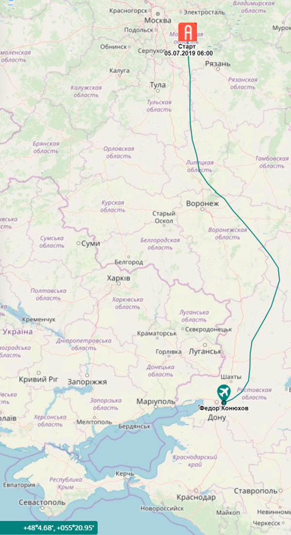Скриншот маршрута путешественника Федора Конюхова с сайта проекта проекта Iridium360° Скриншот маршрута путешественника Федора Конюхова с сайта проекта проекта Iridium360°