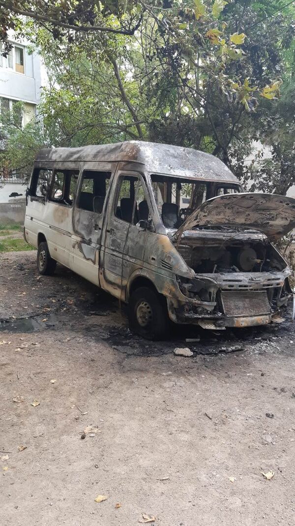 В Симферополе сгорел автобус. 24 июля 2019 года