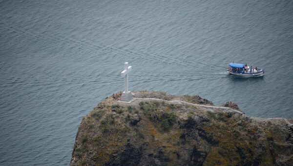 Крест на скале у Фиолента в Севастополе восстановили