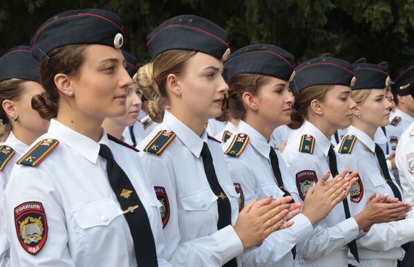 На торжественной церемонии выпуска лейтенантов полиции в Крымском филиале Краснодарского университета МВД России в Симферополе