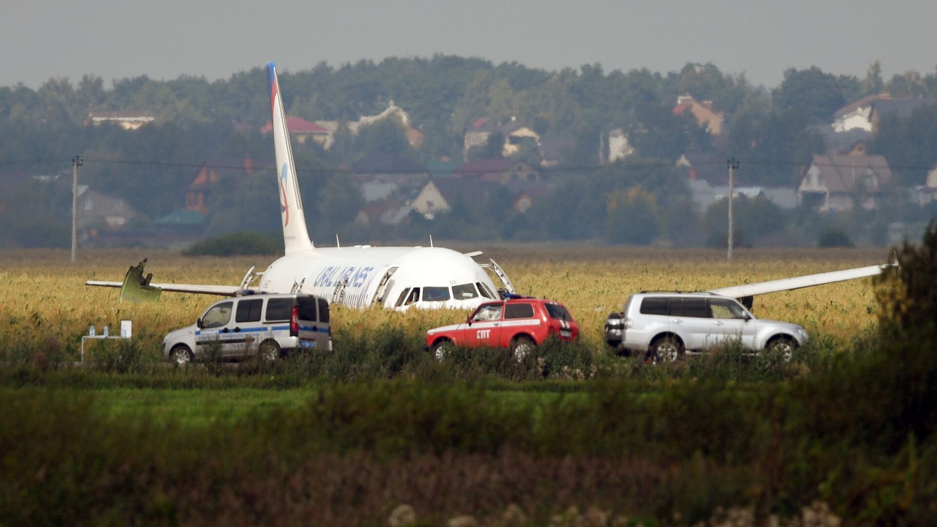 Самолет А-321 с пассажирами на борту совершил жесткую посадку в Подмосковье - РИА Новости, 1920, 15.08.2019
