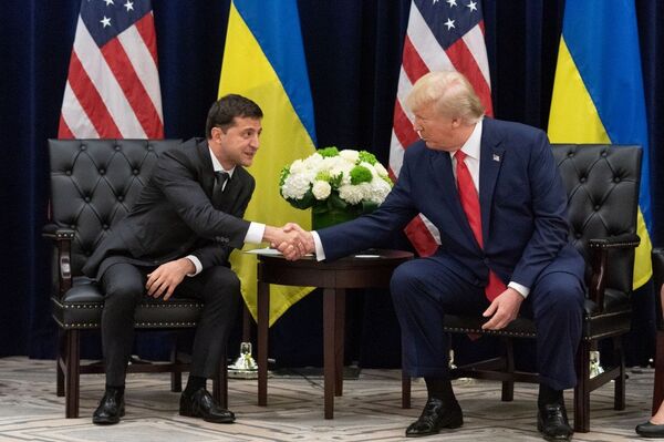 Встреча президента Украины Владимира Зеленского и лидера США Дональда Трампа на 74 сессии Генассамблеи ООН в Нью-Йорке Встреча президента Украины Владимира Зеленского и лидера США Дональда Трампа на 74 сессии Генассамблеи ООН в Нью-Йорке