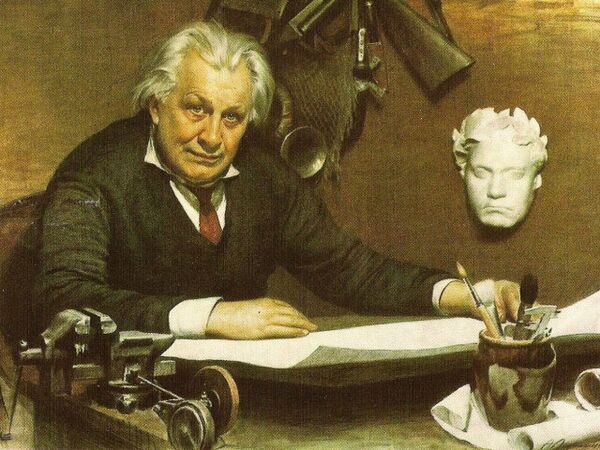 А.И. Лактионов. Портрет архитектора А.Н. Душкина. Бумага, сангина, уголь. 1967 год. А.И. Лактионов. Портрет архитектора А.Н. Душкина. Бумага, сангина, уголь. 1967 год.