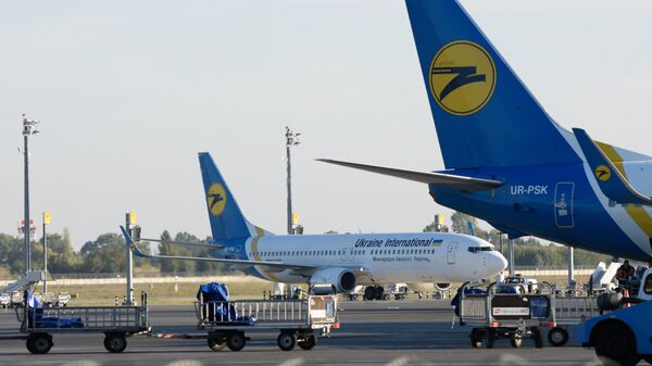 Самолеты в аэропорту Борисполь.