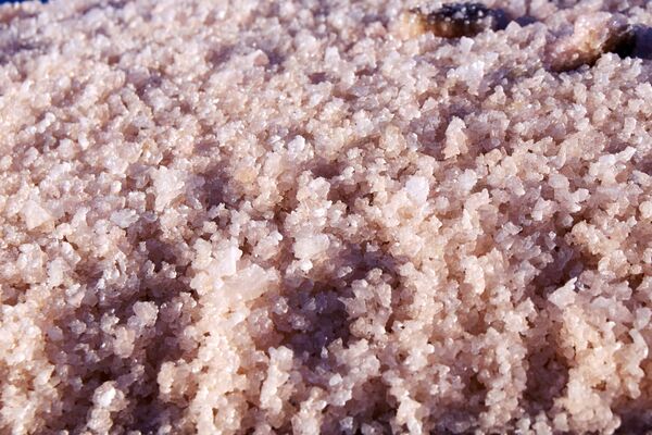 Розовая соль на озере Сасык-Сиваш под Евпаторией