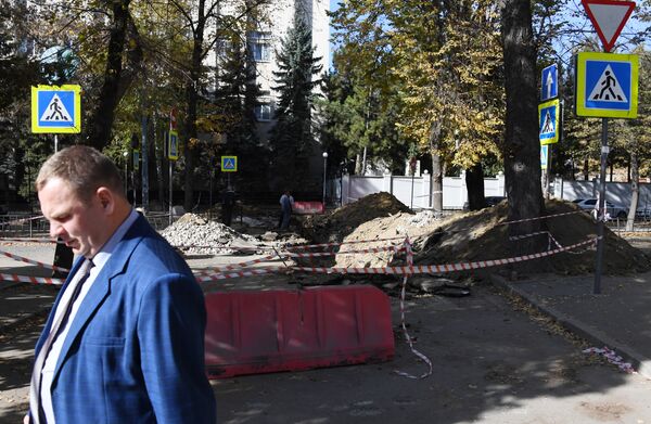 Ремонт на бульваре Франко в Симферополе Ремонт на бульваре Франко в Симферополе