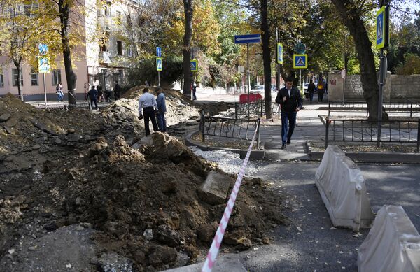 Ремонт на бульваре Франко в Симферополе Ремонт на бульваре Франко в Симферополе