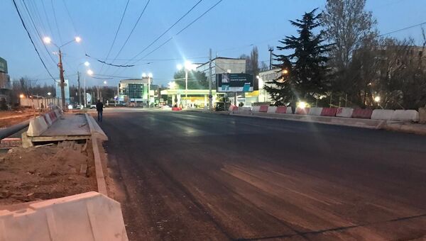 Открытие движения по мосту на улице Толстого в Симферополе