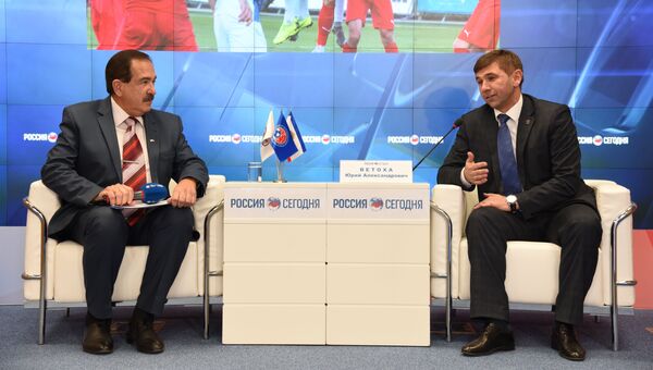 Пресс-конференция президента Крымского футбольного союза Юрия Ветохи