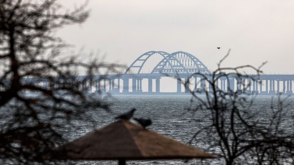 Вид на Крымский мост со стороны Керчи