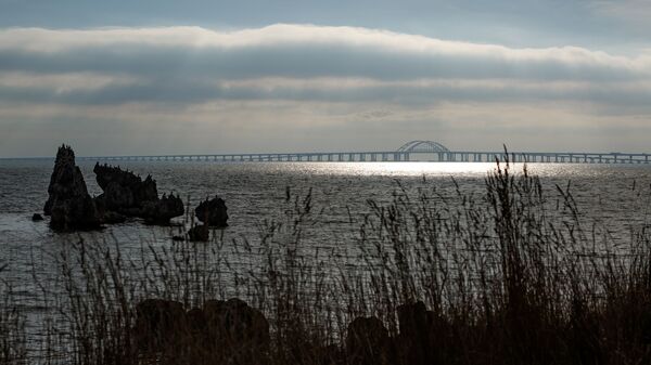 Вид на Крымский мост со стороны Керчи