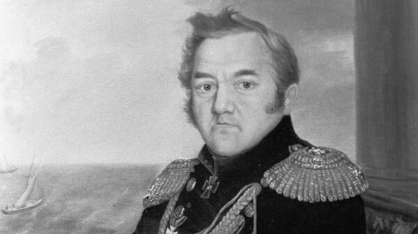 Репродукция портрета адмирала Михаила Петровича Лазарева