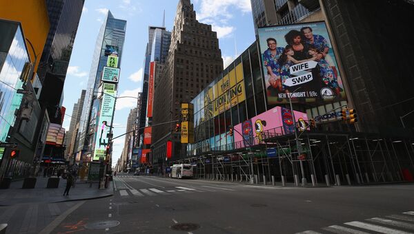 Times Square в Нью-Йорке во время пандемии коронавируса