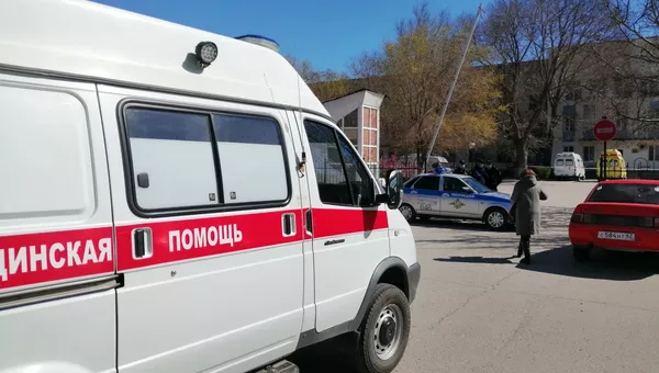 Закрытая на карантин больница в Армянске