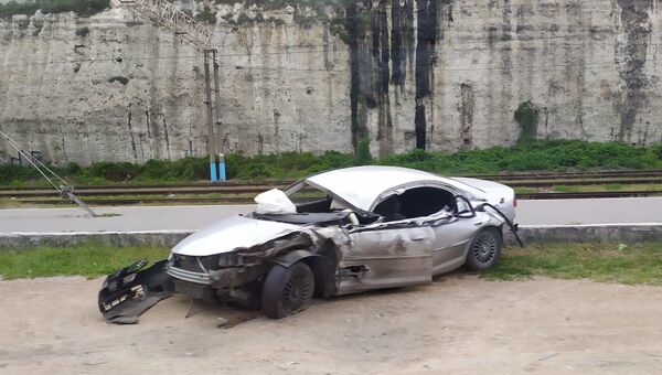 Автомобиль, пострадавший в аварии под Инкерманом