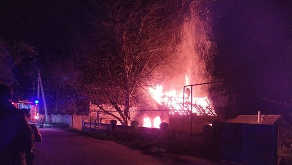Пожар в селе Партизанское Симферопольского района