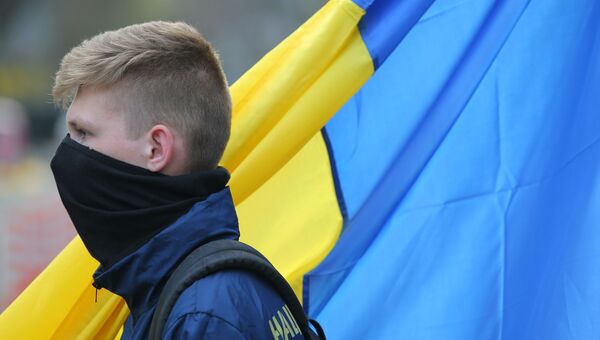 Акция националистов против П. Порошенко в Киеве