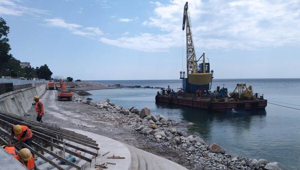 Берегоукрепительные работы и строительство набережной в Симеизе
