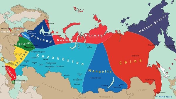 Карта разделенной России