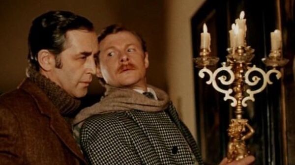 Кадр из фильма Приключения Шерлока Холмса и доктора Ватсона: Собака Баскервилей (1981)