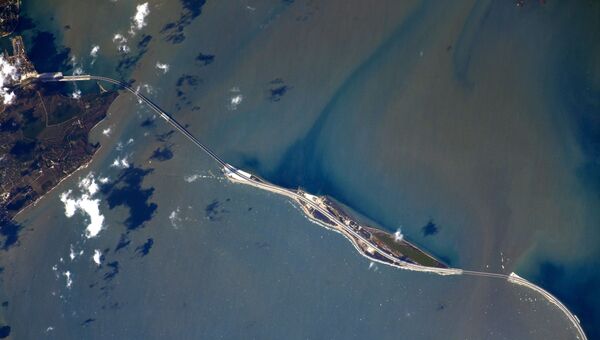 Крымский мост. Вид с околоземной орбиты
