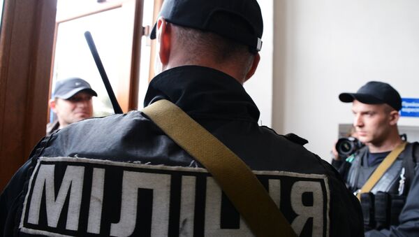 Работа милиции на Украине. Архивное фото